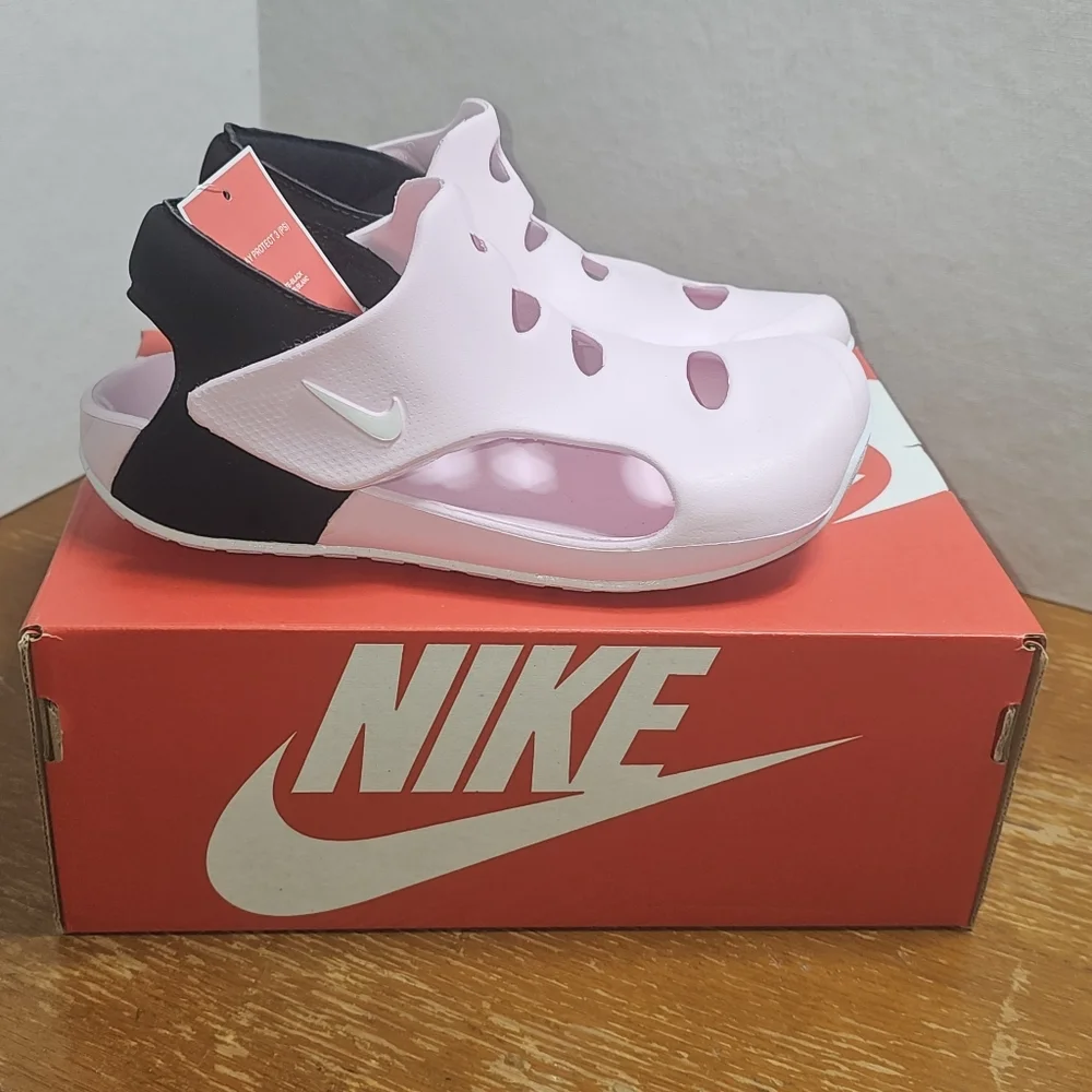 NWT Nike Sunray Protect 3 Sandals Pink White Black Size 3 Youth DH9462-601